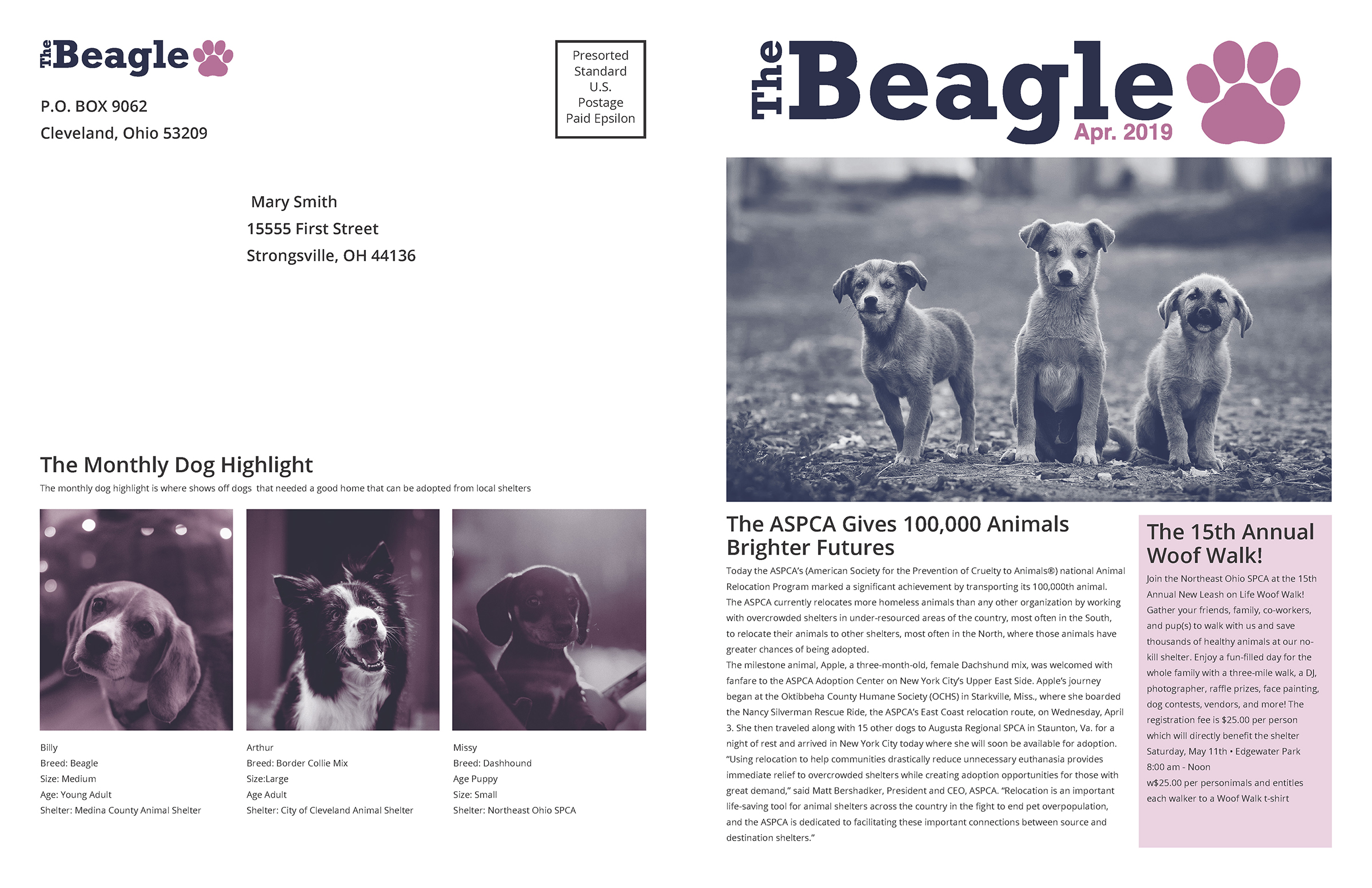 The Intial Version on the Beagle Newletter