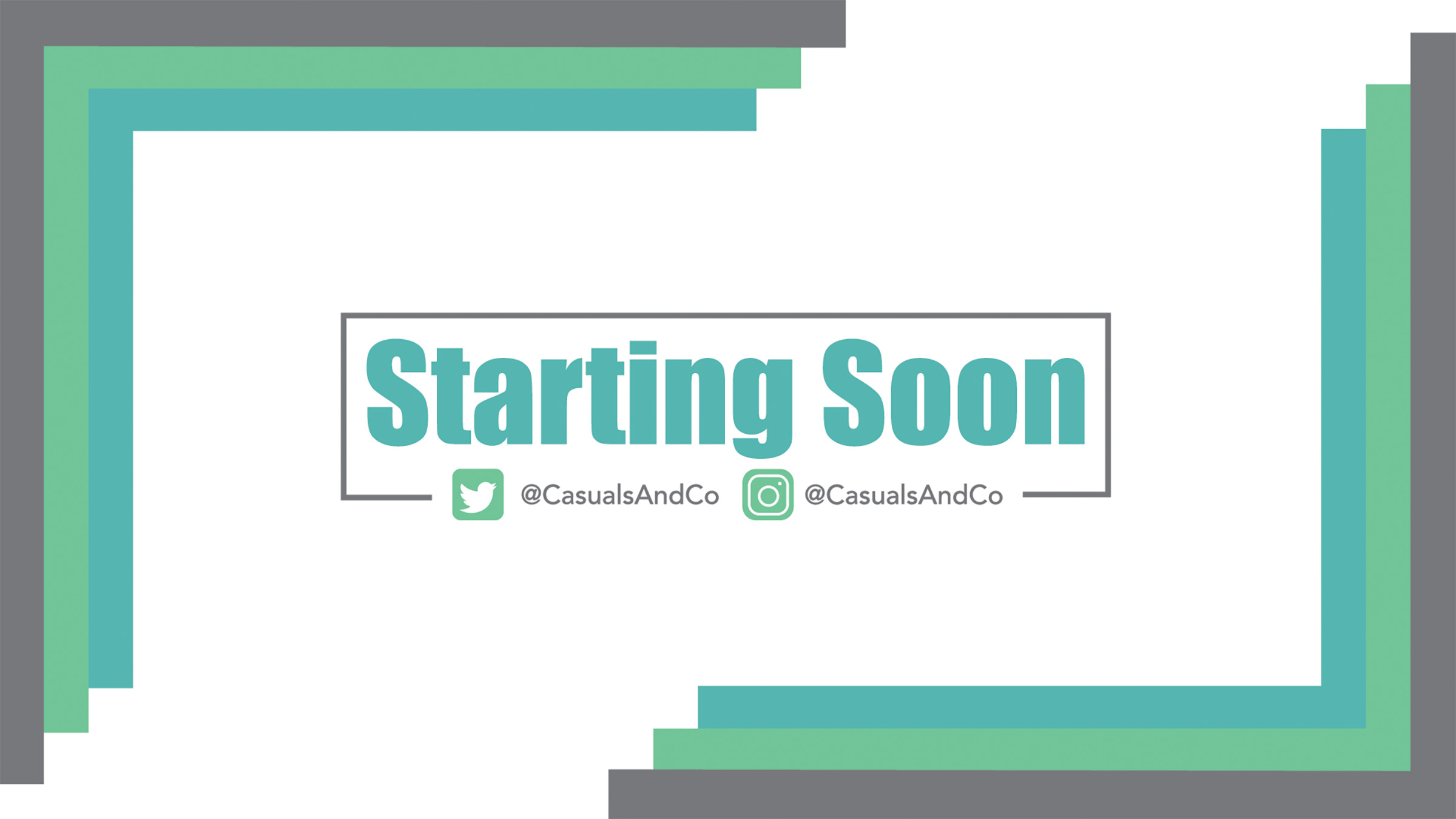 The Casual's Starting Soon Stream Screeen