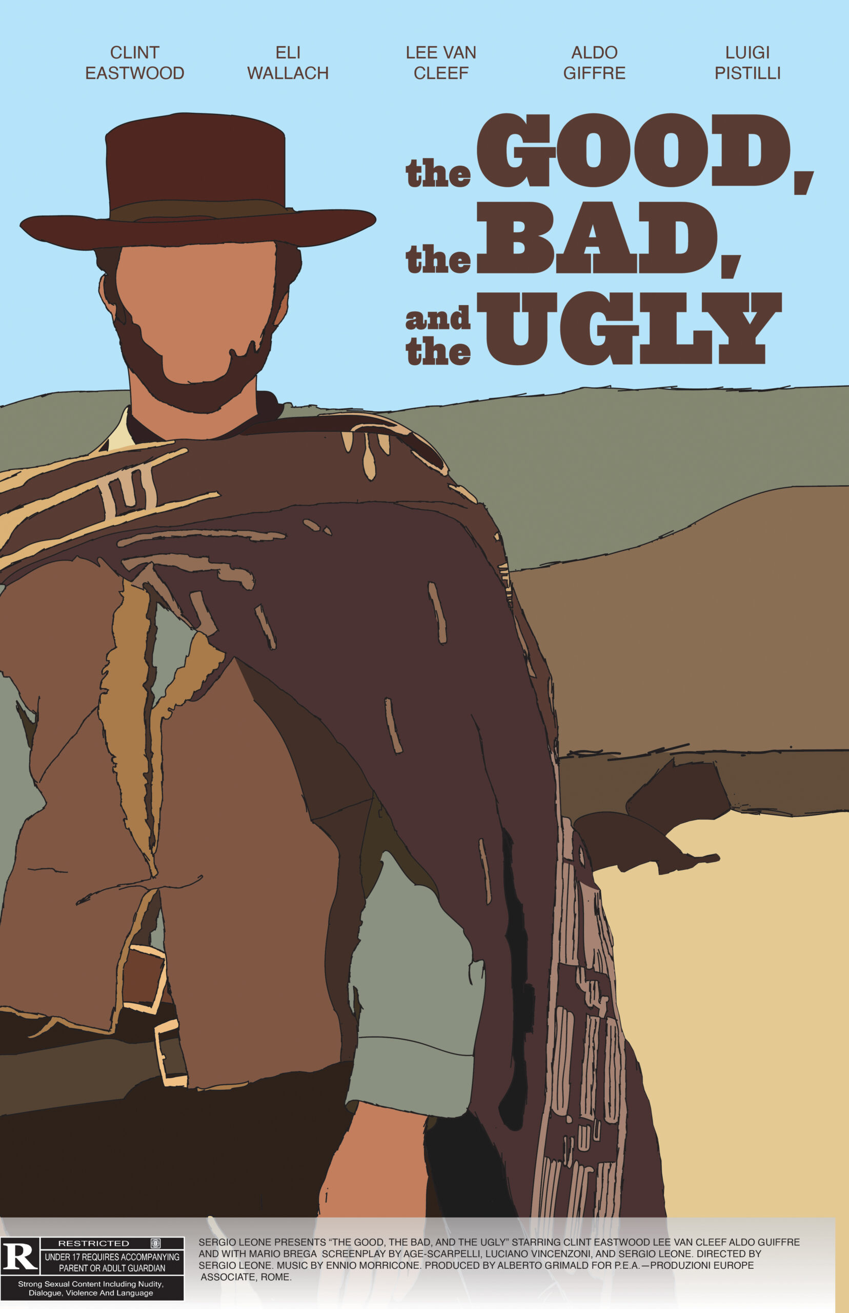 The Good, the Bad, and the Ugly Illustrated Movie Poster