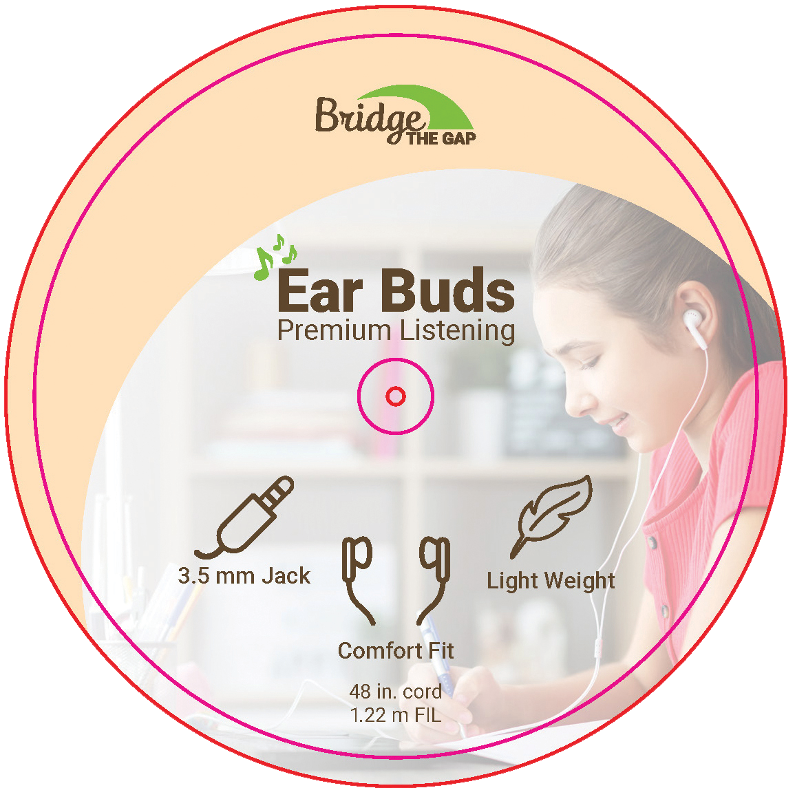 flatEarbudsfrontpackagefinalversion_Page_1 Final Version of the front of the Ear buds packaging Flat design with dieline