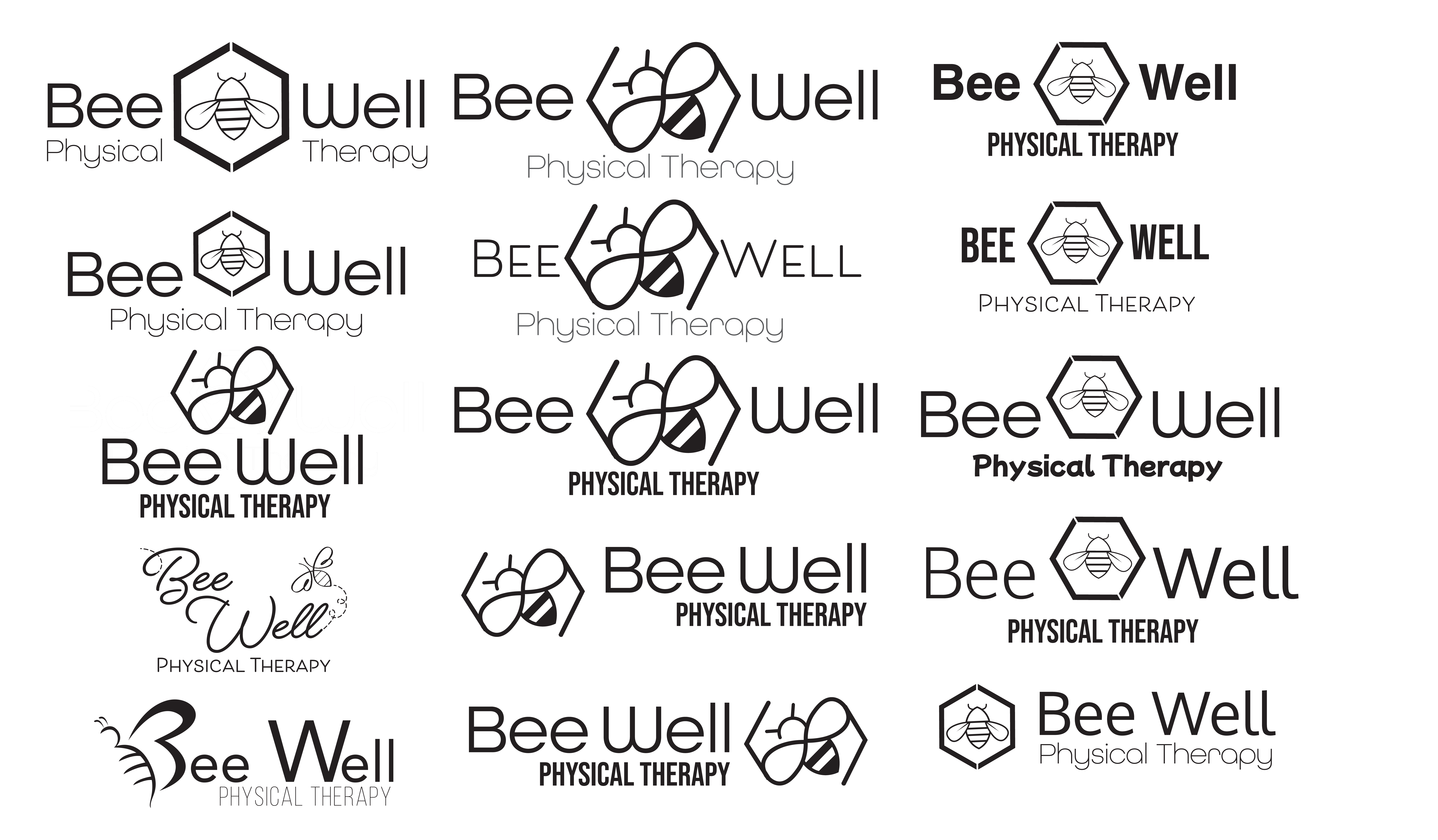The Orginal Concepts for Bee Well's logo